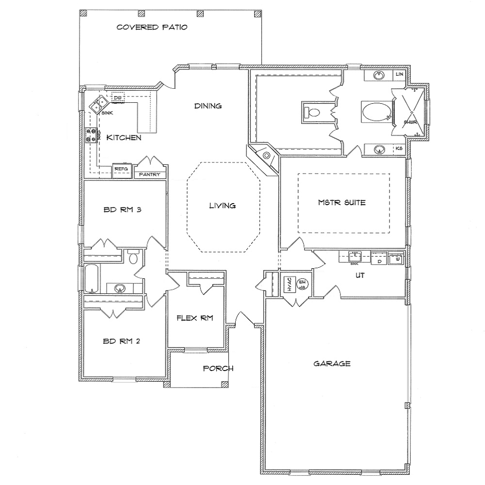 Floor Plan 2305 w Flex Room Kingsbury Homes